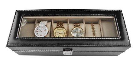 Pudełko szkatułka organizer etui na zegarki 6 zegarków