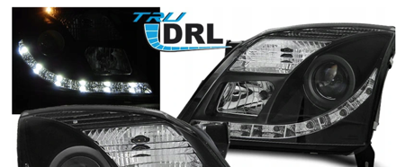 REFLEKTORY OPEL VECTRA C 02-05 BLACK DRL XENON D2S