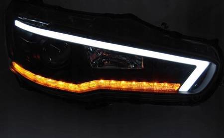 Reflektory Lampy  BLACK do MITSUBISHI LANCER 8 VIII 08-16