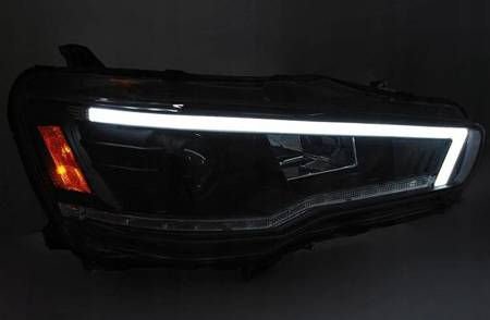 Reflektory Lampy  BLACK do MITSUBISHI LANCER 8 VIII 08-16