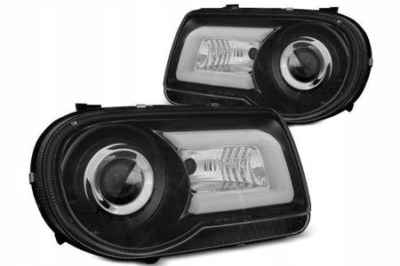 Reflektory lampy przednie Chrysler 300C Black TUBE