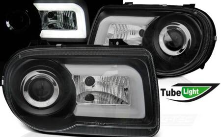 Reflektory lampy przednie Chrysler 300C Black TUBE