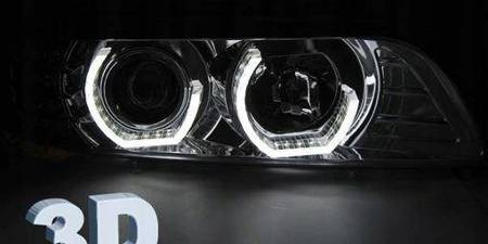 Reflektory przednie BMW E39 CHROM LED + RINGI