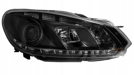 Reflektory przednie VW Golf VI BLACK DAYLIGHT