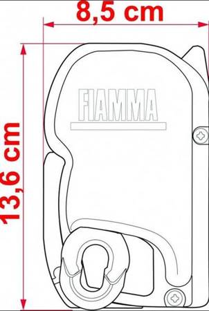 Roleta markiza w kasecie F45s 400 Polar White Royal Grey - Fiamma