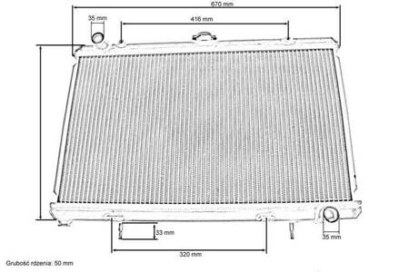 Sportowa Chłodnica Wody Nissan 200SX S13 50mm TurboWorks