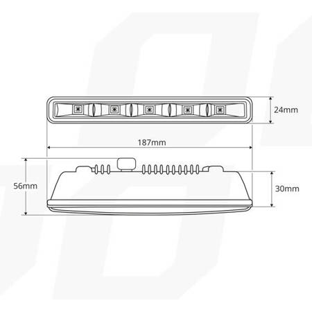 Światła do jazdy dziennej AMiO DRL 501 HP AMIO-01520