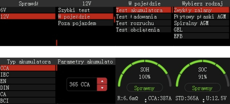 TESTER BATERII AKUMULATORÓW JĘZYK POLSKI PRO-TEST