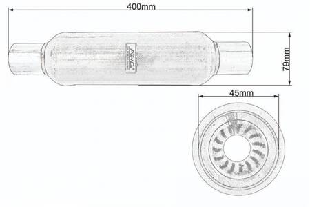 Tłumik środkowy fi 45 AWG