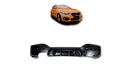 Tylny dyfuzor Matt Black  BMW 1 (F20, F21) Hatchback Facelift 2015-2019