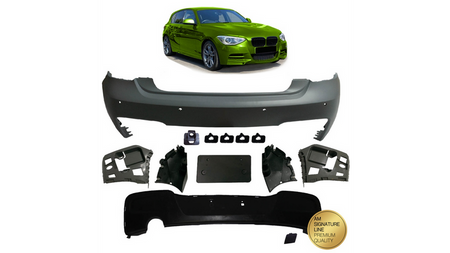 Tylny zderzak sport PDC zestaw z dyfuzorem BMW 1 F20 F21 przed liftem 2011-2015