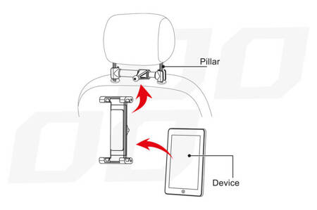 Uchwyt do samochodu na tablet zagłówek THOLD-02 AMIO-02187