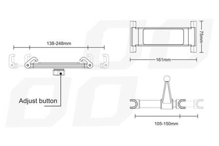 Uchwyt do samochodu na tablet zagłówek THOLD-02 AMIO-02187
