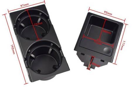 Uchwyt na napoje BMW E46 szary