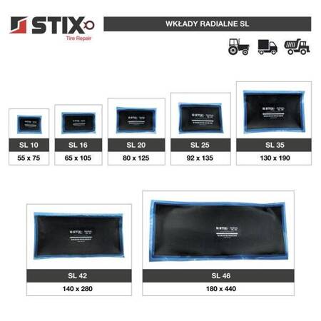 Wkład radialny PREMIUM STR SL46 180X440 mm / 1 szt. - Stix