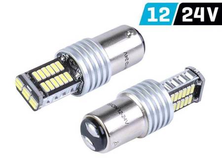 Żarówka VISION P21/5W BAY15d 12/24V 30x 4014 SMD LED, CANBUS, biała, 2 szt.