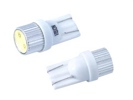 Żarówka VISION W5W (T10) 12V 1x HP LED, aluminiowa oprawka, biała, 2 szt.