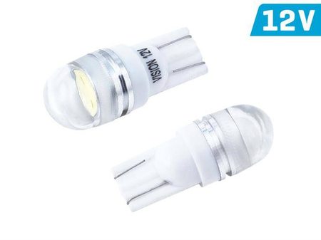 Żarówka VISION W5W (T10) 12V 1x HP LED, wypukła soczewka, biała, 1 szt.