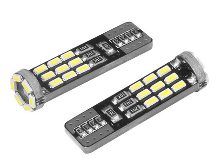 Żarówka VISION W5W (T10) 12V 24x 3014 SMD LED, CANBUS, biała, 2 szt.