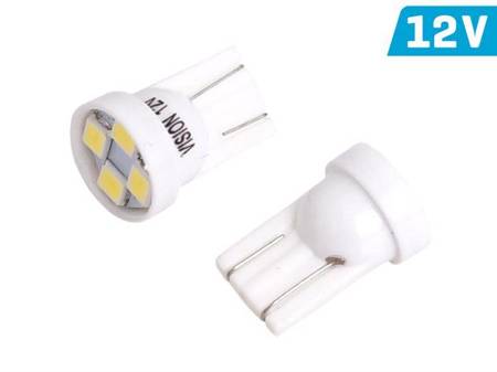 Żarówka VISION W5W (T10) 12V 4x 2835 SMD LED, biała, 1 szt.