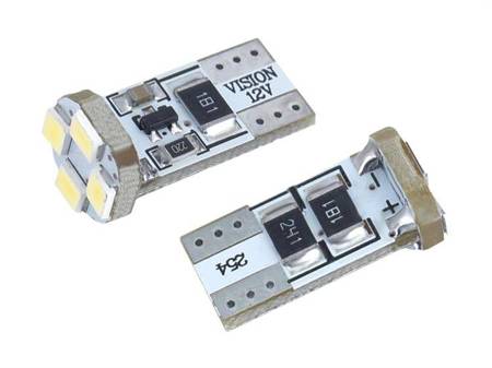 Żarówka VISION W5W (T10) 12V 4x 3528 SMD LED, CANBUS, biała, 2 szt.