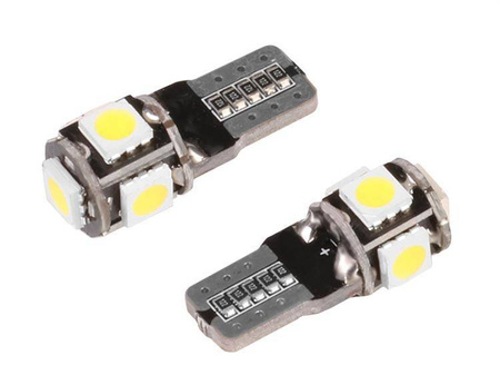 Żarówka VISION W5W (T10) 12V 5x 5050 SMD LED, CANBUS, biała, 2 szt.