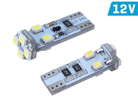 Żarówka VISION W5W (T10) 12V 8x 3528 SMD LED, CANBUS, biała, 1 szt.