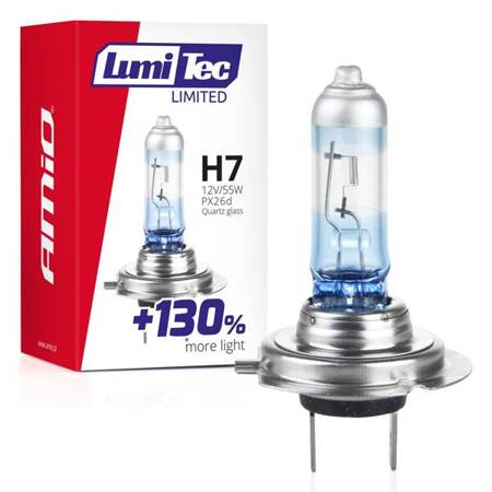 Żarówka halogenowa H7 12V 55W LumiTec LIMITED +130% AMIO-02133