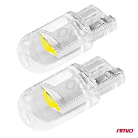 Żarówki LED STANDARD T10 W5W COB HPC 12V Clear white AMIO-02645