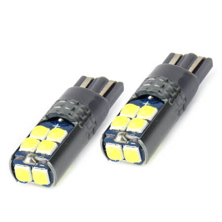 Żarówki LED W5W CANBUS 10SMD 3030 T10 12V 24V AMIO-02447