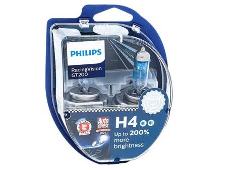 Żarówki PHILIPS H4 12V 60/55W P43t RacingVision GT200