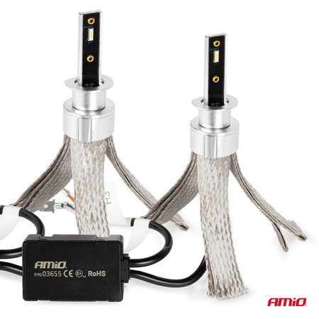 Żarówki samochodowe LED seria FLEX+ H1 12V 24V 6000K Canbus AMIO-03655