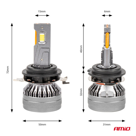 Żarówki samochodowe LED seria HP Full Canbus H7-1 6500K AMIO-03675