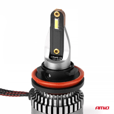 Żarówki samochodowe LED seria K3 H8 H9 H11 H16 12V 6000K Canbus AMIO-03686