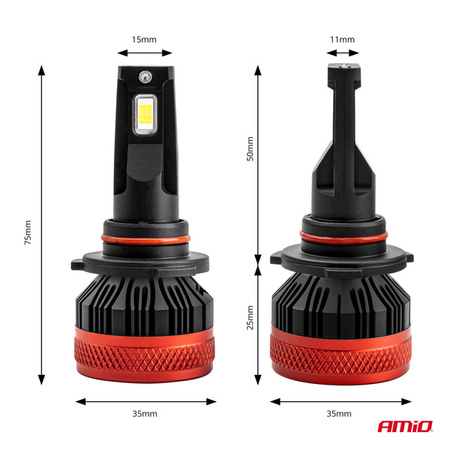 Żarówki samochodowe LED seria X3 HB3 9005/HIR1 9011/H10 6500K Canbus AMIO-02982