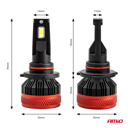 Żarówki samochodowe LED seria X3 HB4 9006 6500K Canbus AMIO-02983