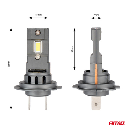 Żarówki samochodowe LED seria X4 Aviator H7/H18 6500K Canbus AMIO-03764