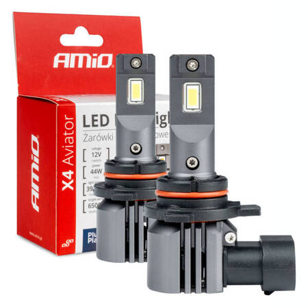 Żarówki samochodowe LED seria X4 Aviator HIR2 9012 6500K Canbus AMIO-03768