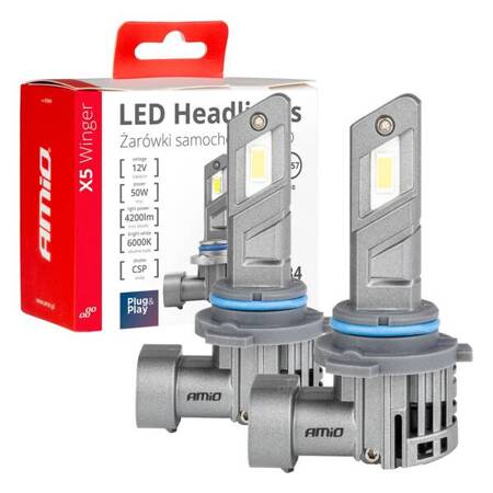 Żarówki samochodowe LED seria X5 Winger HB4 6000K Canbus AMIO-03949