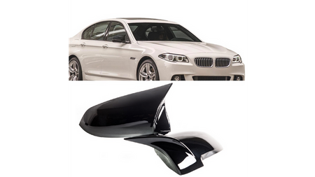 Zestaw osłon lusterek bocznych Gloss Black BMW 5 F10 5 F07 5 F11 F13 F12 F06 7 F01 F02 F03 F04 Facelift 2014-2017