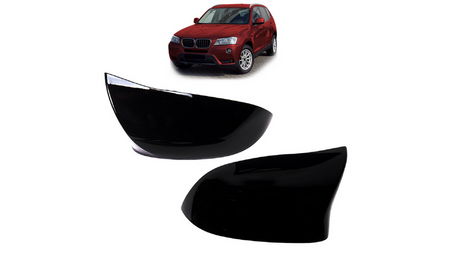 Zestaw osłon lusterek bocznych Gloss Black BMW X3 F25 X4 F26 X5 F15 X6 F16 Facelift 2014-2018