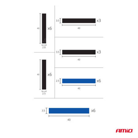 Zestaw rurek termokurczliwych koszulki rurki 36 szt. AMIO-03029