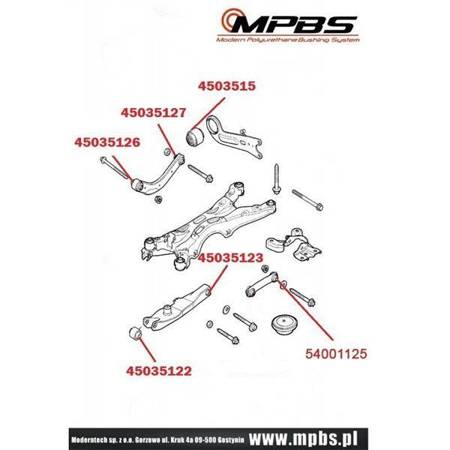 Zestaw zawieszenia tylnego - MPBS: 5400103