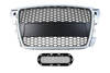 GRILL AUDI A3 8P RS-STYLE SILVER-BLACK (07-12)