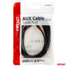 Kabel AUX MINI JACK 3,5mm oplot 200cm AMIO-03270