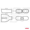 Końcówka tłumika wydechu stal nierdzewna chrom AMIO-3170