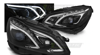 LAMPY MERCEDES W212 13-16 BLACK DRL FULL LED LIFT