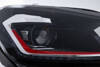 LAMPY PRZEDNIE GOLF 6 08-12 GTI LOOK GOLF 7,5 RED