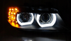 Lampy Bmw E90 E91 09-11 Drl Black Xenon Ringi 3d