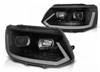 Lampy przednie nowe VW T5 10-15 LED TUBE BLACK T6 LOOK DRL LIFT